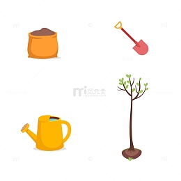 春天3月12日植树节绿色