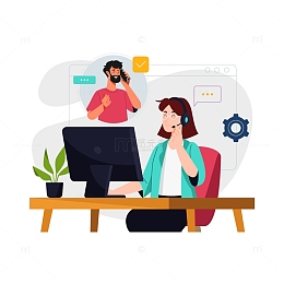 客服咨询投诉信件解答服务好评扁平