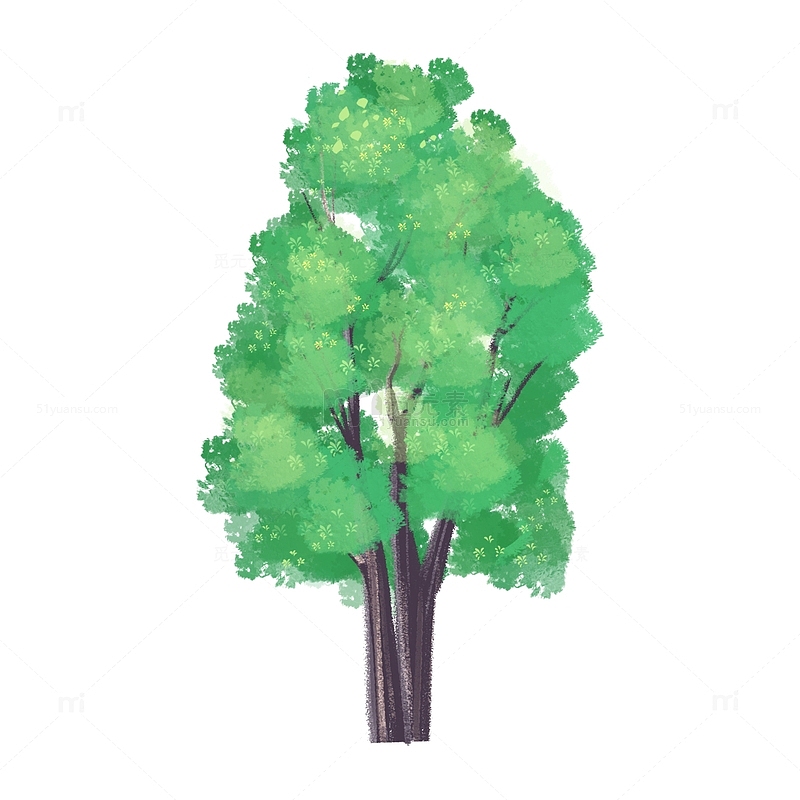 植树节树木树林植物绿色元素