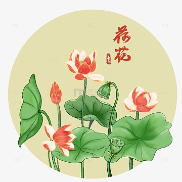 psdpng水墨山水荷花背景手绘(2388x1668)共113个作品国风边框113国风