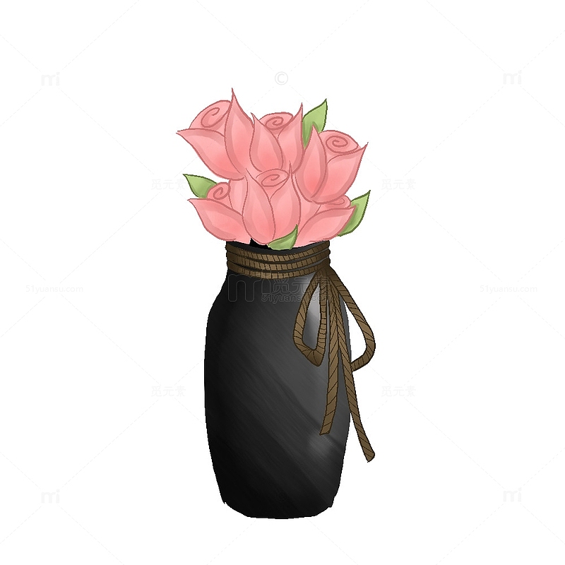 玫瑰花和花瓶