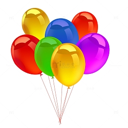 儿童节彩色气球手绘素材