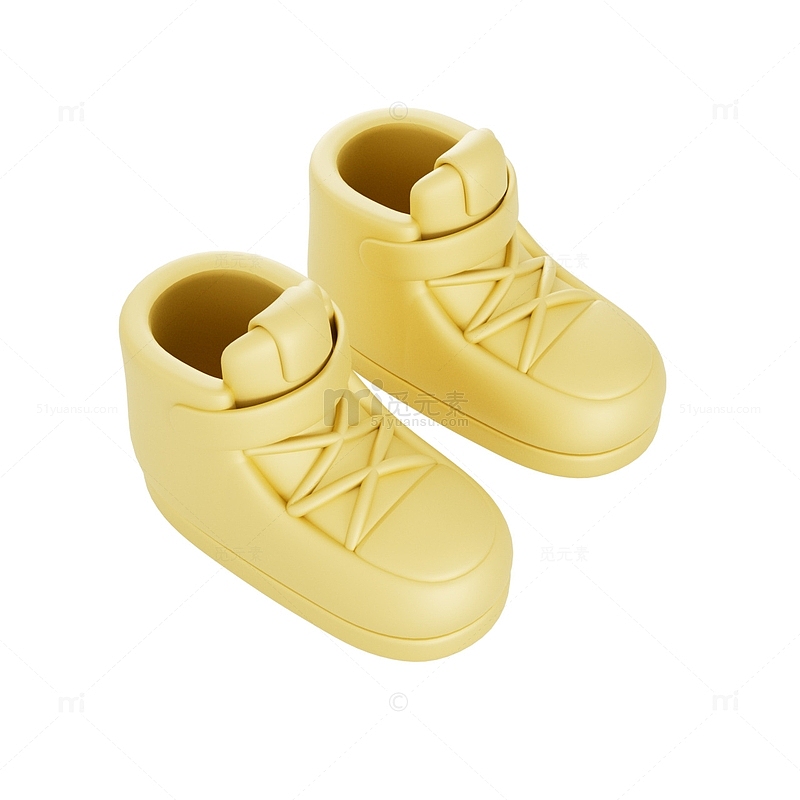 黄色卡通鞋子