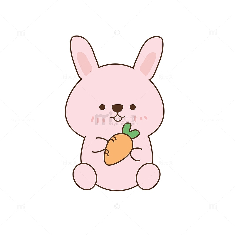 可爱兔子胡萝卜