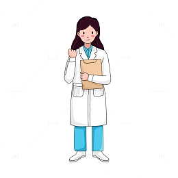 38女性职业医生人物卡通元素