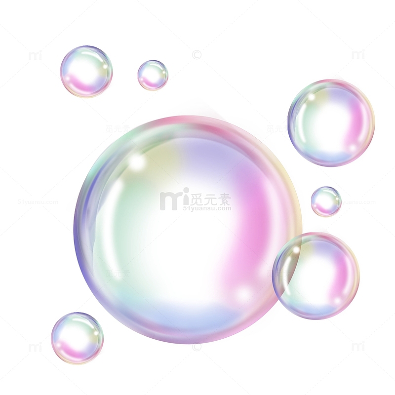 女神节气泡漂浮装饰元素