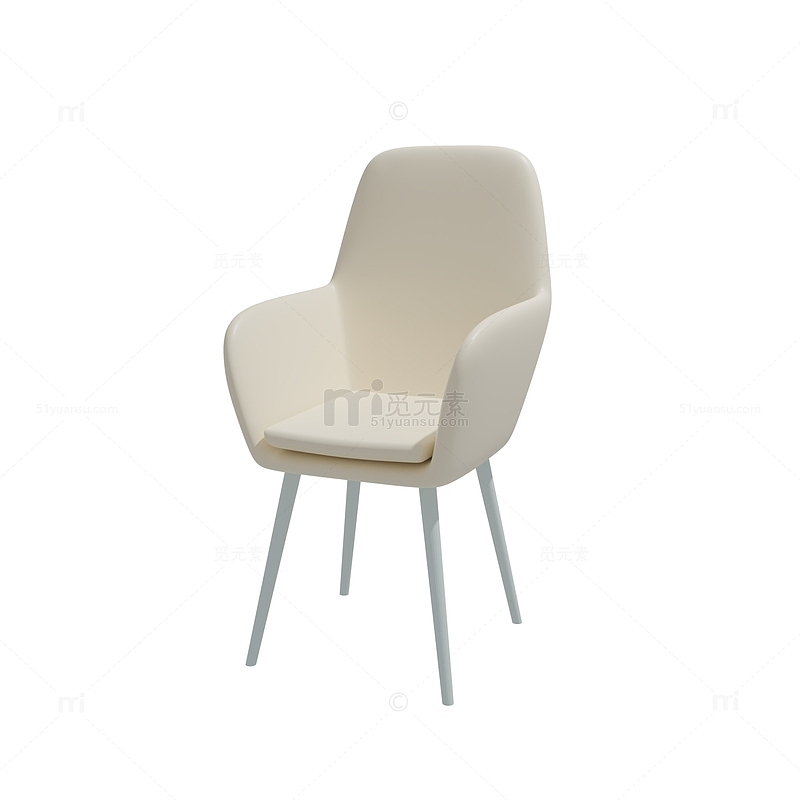 3D立体椅子家具办公室室内家具用品