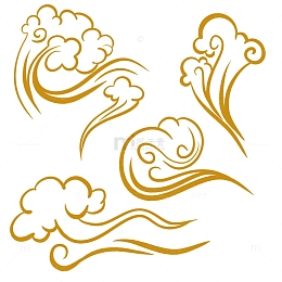 复古手绘祥云