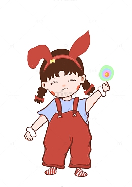 Q版手绘卡通人物免扣元素