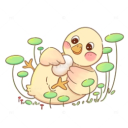 鸭鸭鸭子可爱手绘鸭蛋动物家禽