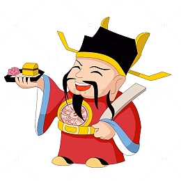 春节灶王爷卡通