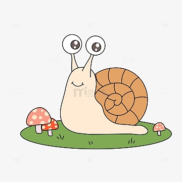 卡通动物可爱蜗牛