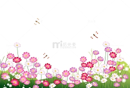 春天春季花朵花丛鲜花蜻蜓惊蛰