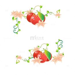 春天春季樱桃鲜花藤蔓水果
