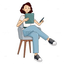 办公商务职场工作人物女同事卡通