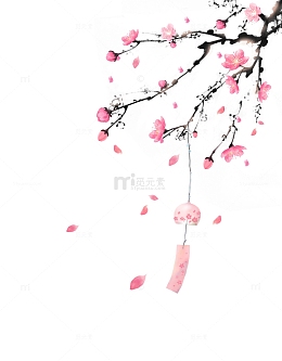 春分粉色桃花樱花风铃