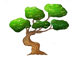 手绘卡通大树
