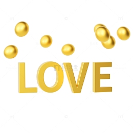 3D元素之LOVE英文创意字体元素