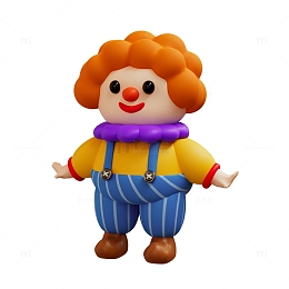 3D愚人节卡通小丑