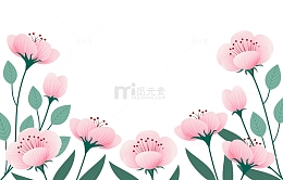 春天花朵花丛花束鲜花春天元素