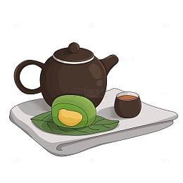 春茶青团清明美食元素