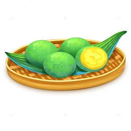 清明节食物青团篮子