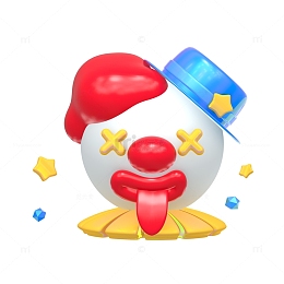 可爱3D搞怪小丑人物趣味愚人节