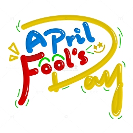 愚人节英文立体卡通艺术字