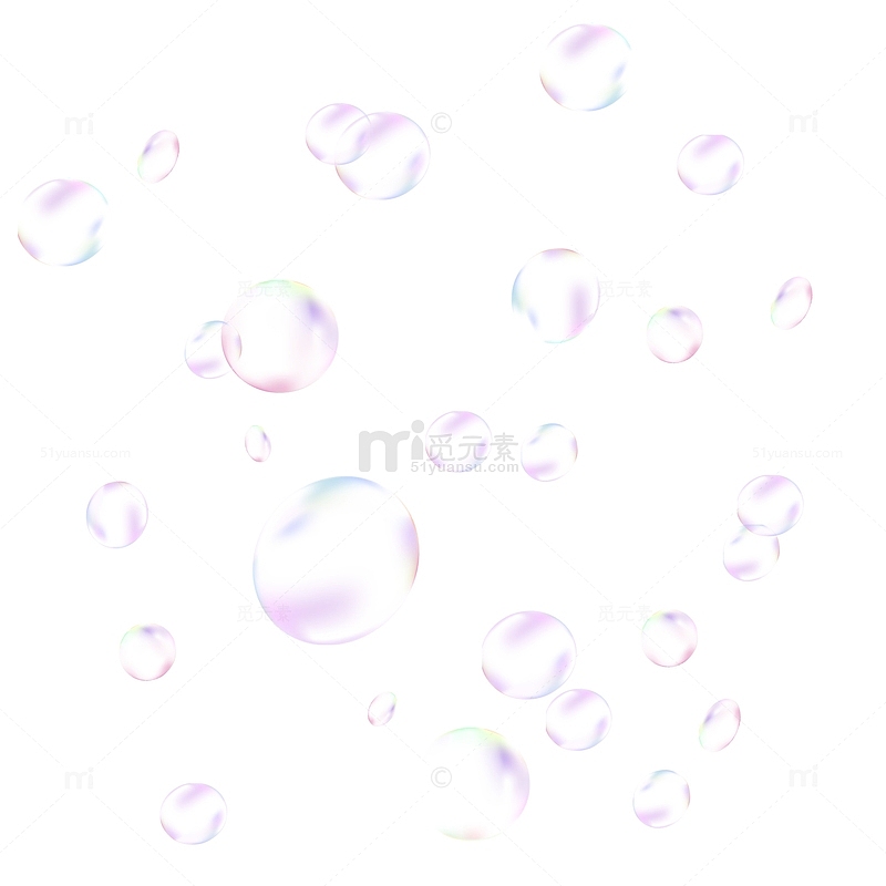 女王节气泡漂浮元素