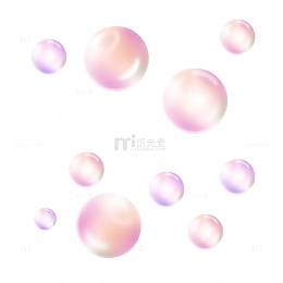 女王节气球泡泡元素
