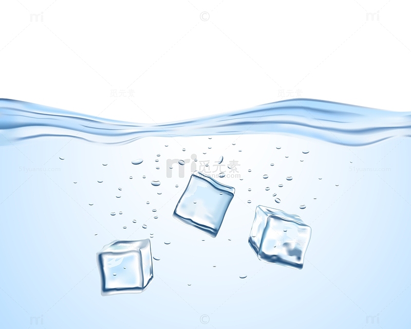 水花浪花水滴水特效液体流动水面冰块