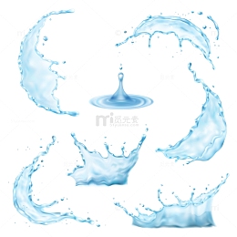 水花浪花液体流动波浪水效果水特效