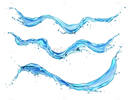 水花浪花液体流动波浪水特效