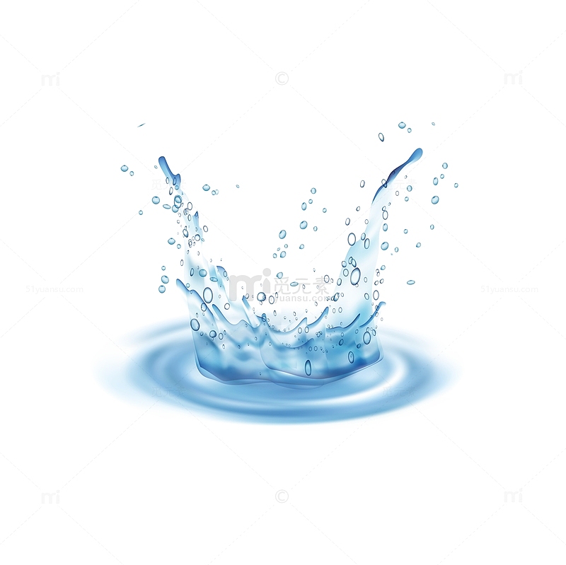 水花涟漪水滴液体流动水效果特效