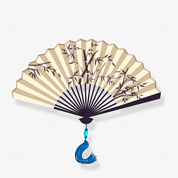 古风折扇扇子素材