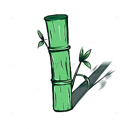 卡通竹子手绘