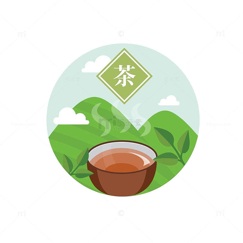茶叶山水喝茶泡茶春茶节茶壶茶杯