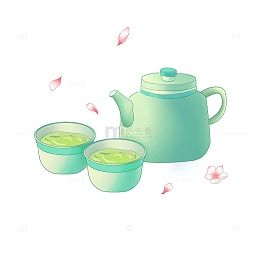 国风古风春茶茶杯茶壶