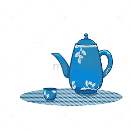 春茶青釉茶壶雅致茶杯叶子花纹