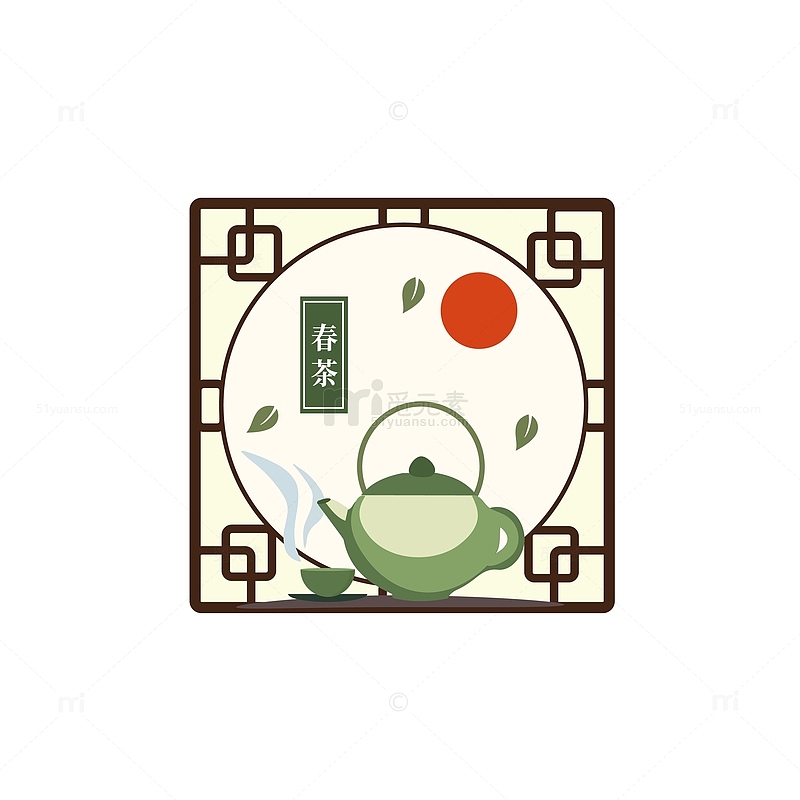 春茶古风中式茶叶茶杯茶壶采茶泡茶