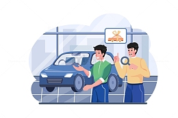 汽车车辆卡通汽车销售购车买车