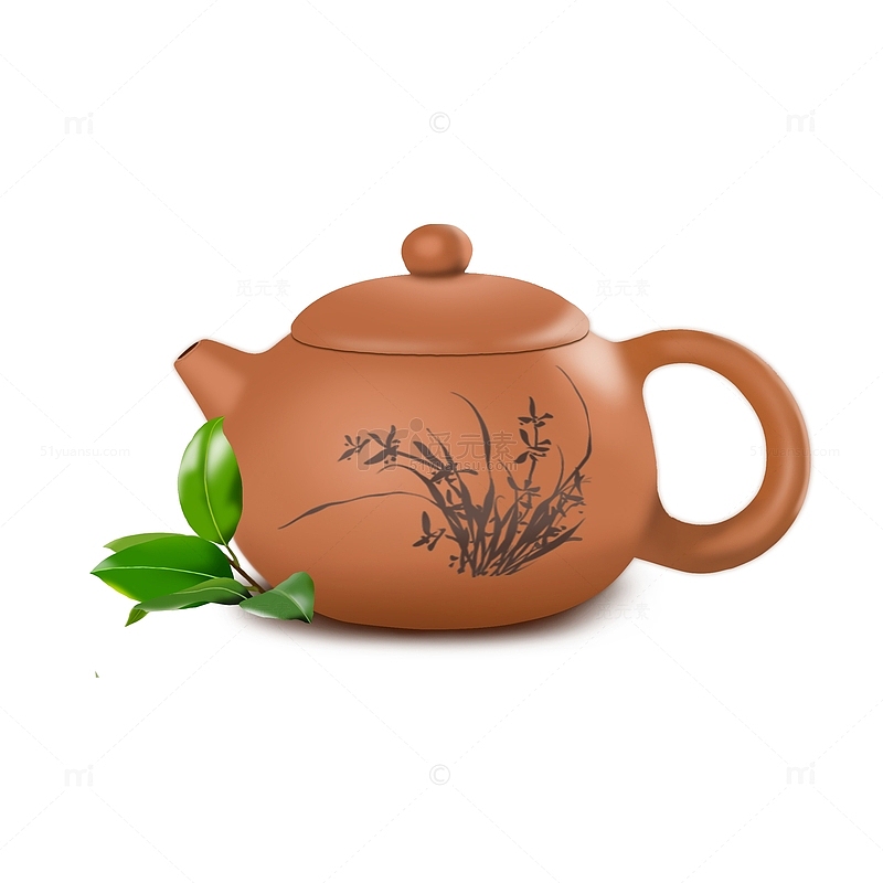 春茶茶壶元素