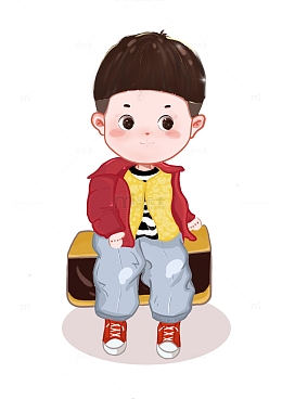 Q版人物卡通小孩