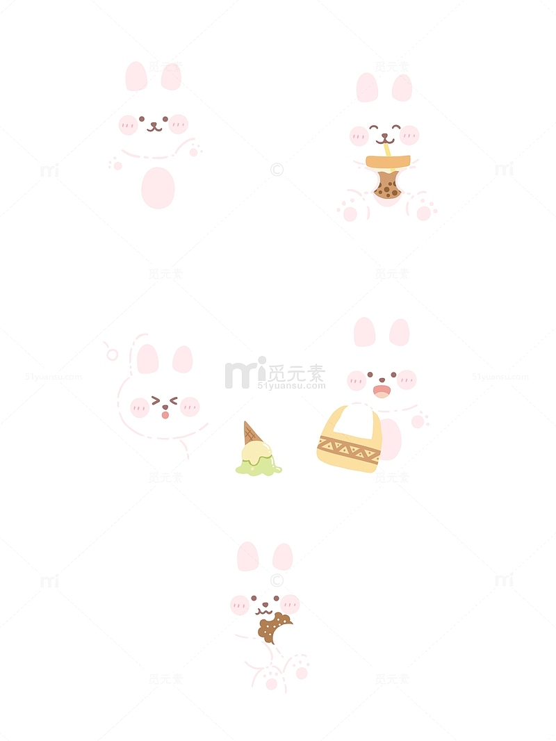 可爱兔兔甜品系列