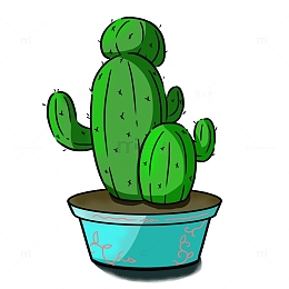 仙人球盆栽仙人掌植物桌面绿化