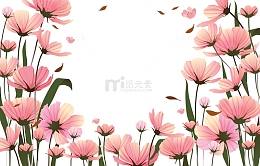 春天春季花朵花瓣花丛花束鲜花飘落