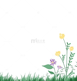 春天花朵谷雨手绘小清新