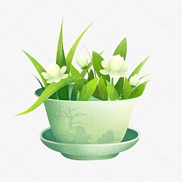 唯美手绘茉莉花创意