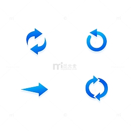 蓝色渐变科技感箭头导向电商