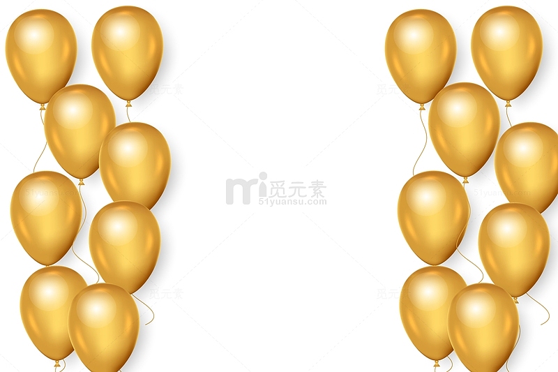 气球节日欢乐庆祝装饰金色气球
